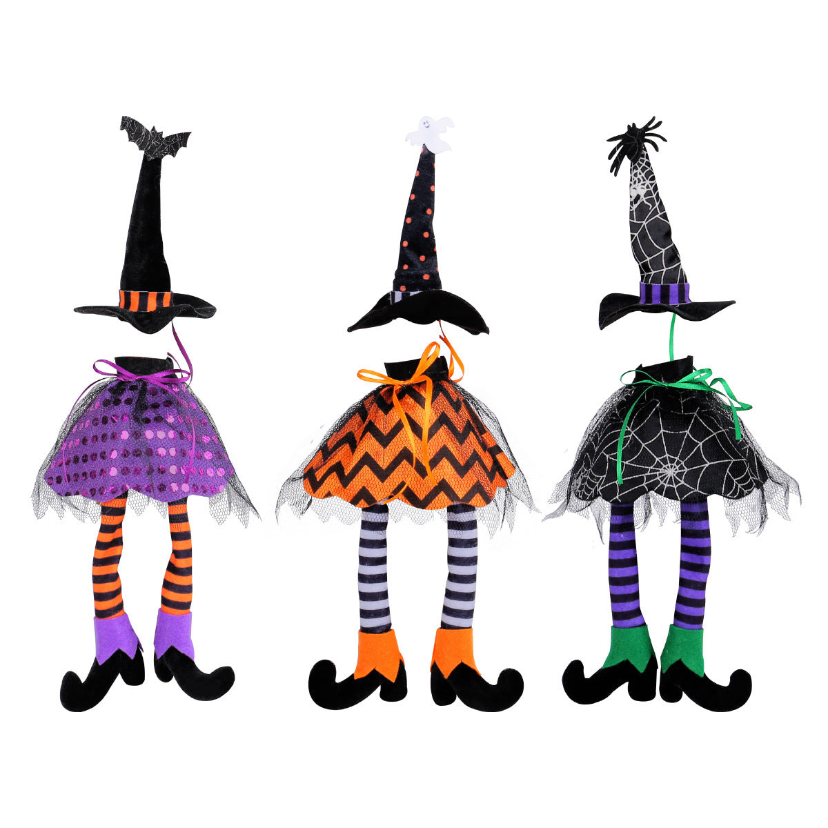 Wholesale Halloween Witch Hat Long-legged Wine Bottle Set Ornament